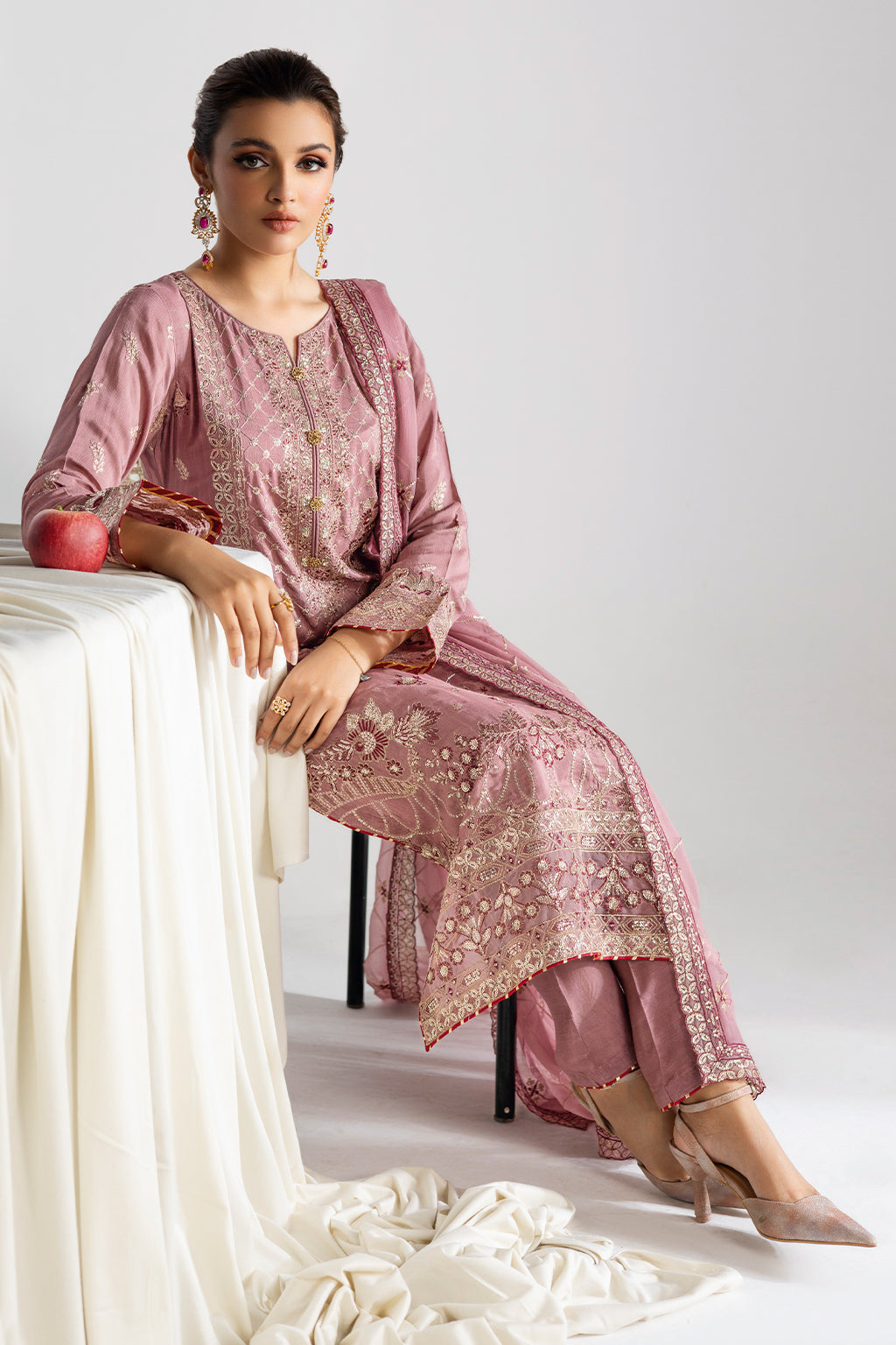 Ramsha | Aangan Luxury Raw silk | AA-104 - Formal Dress - available at Maria Faisal in UK and USA.