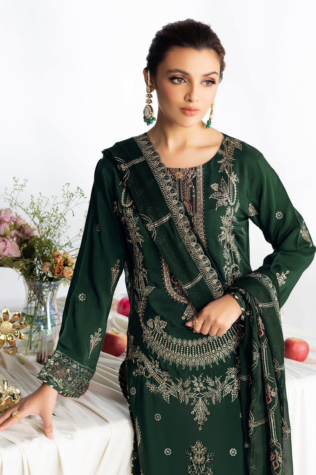 Ramsha | Aangan Luxury Raw silk | AA-107 - Formal Dress - available at Maria Faisal in UK and USA.
