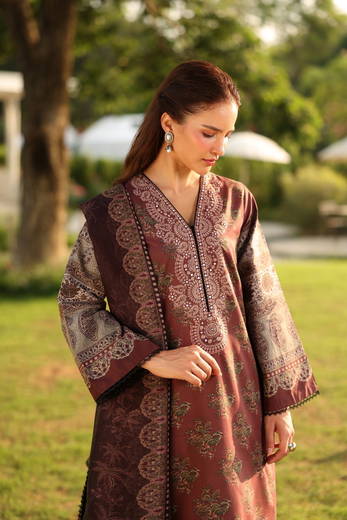 Xenia Formals | Sun Seeking | FOSSIL - Formal Dress - available at Maria Faisal in UK and USA.