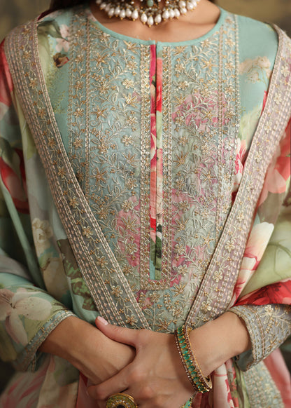 Humjoli | Rehana Luxury Collection | AQUA PINK - Ladies Clothes - Maria Faisal