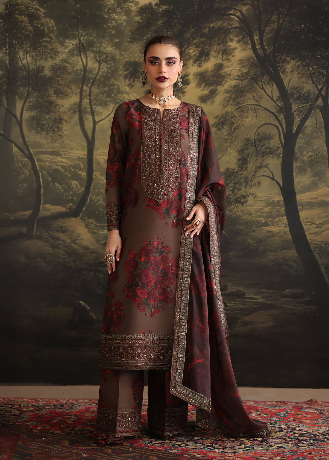Humjoli | Rehana Luxury Collection | BROWN ROME - Ladies Clothes - Maria Faisal