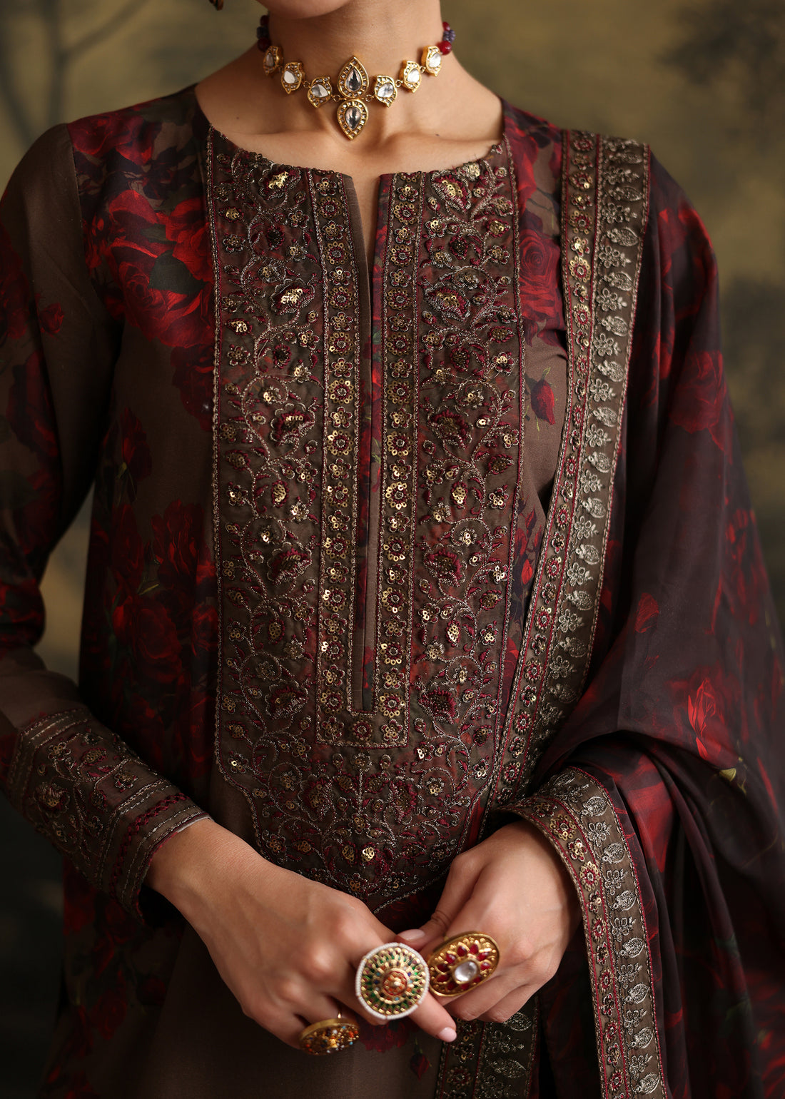 Humjoli | Rehana Luxury Collection | BROWN ROME - Ladies Clothes - Maria Faisal