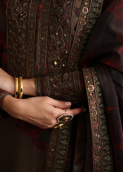 Humjoli | Rehana Luxury Collection | BROWN ROME - Ladies Clothes - Maria Faisal