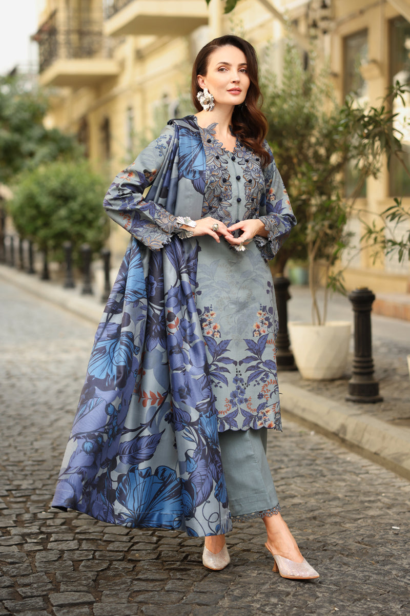 Rangrasiya | Lifestyle Winter Edit 25 | Audrey - Casual Dress - available at Maria Faisal in UK and USA.