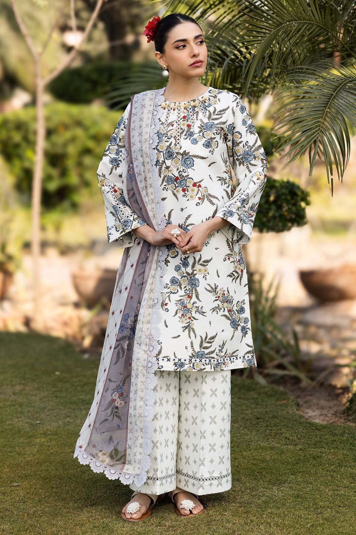 Alizeh | Sheen Lawn Prints 25 | AF-PL-6040-Alaska by Maria Faisal - Registered Vendor of : Alizeh - type : Ladies Clothes - 100% original wedding dresses
