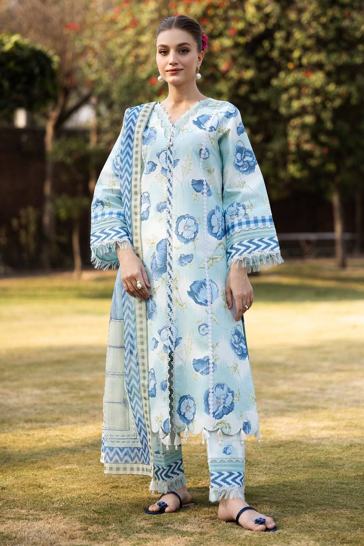 Alizeh | Sheen Lawn Prints 25 | AF-PL-6031-Laya by Maria Faisal - Registered Vendor of : Alizeh - type : Ladies Clothes - 100% original wedding dresses
