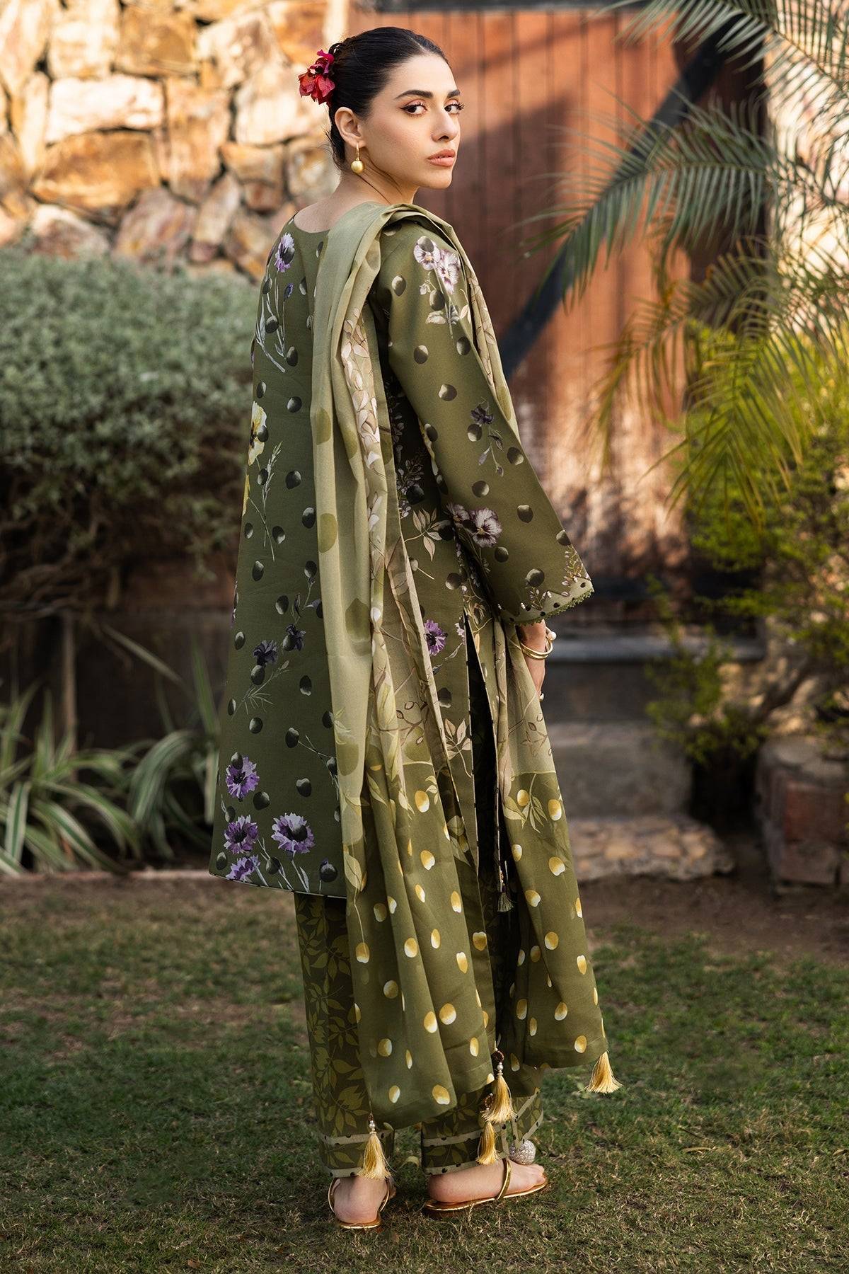 Alizeh | Sheen Lawn Prints 25 | AF-PL-6038-Willow by Maria Faisal - Registered Vendor of : Alizeh - type : Ladies Clothes - 100% original wedding dresses