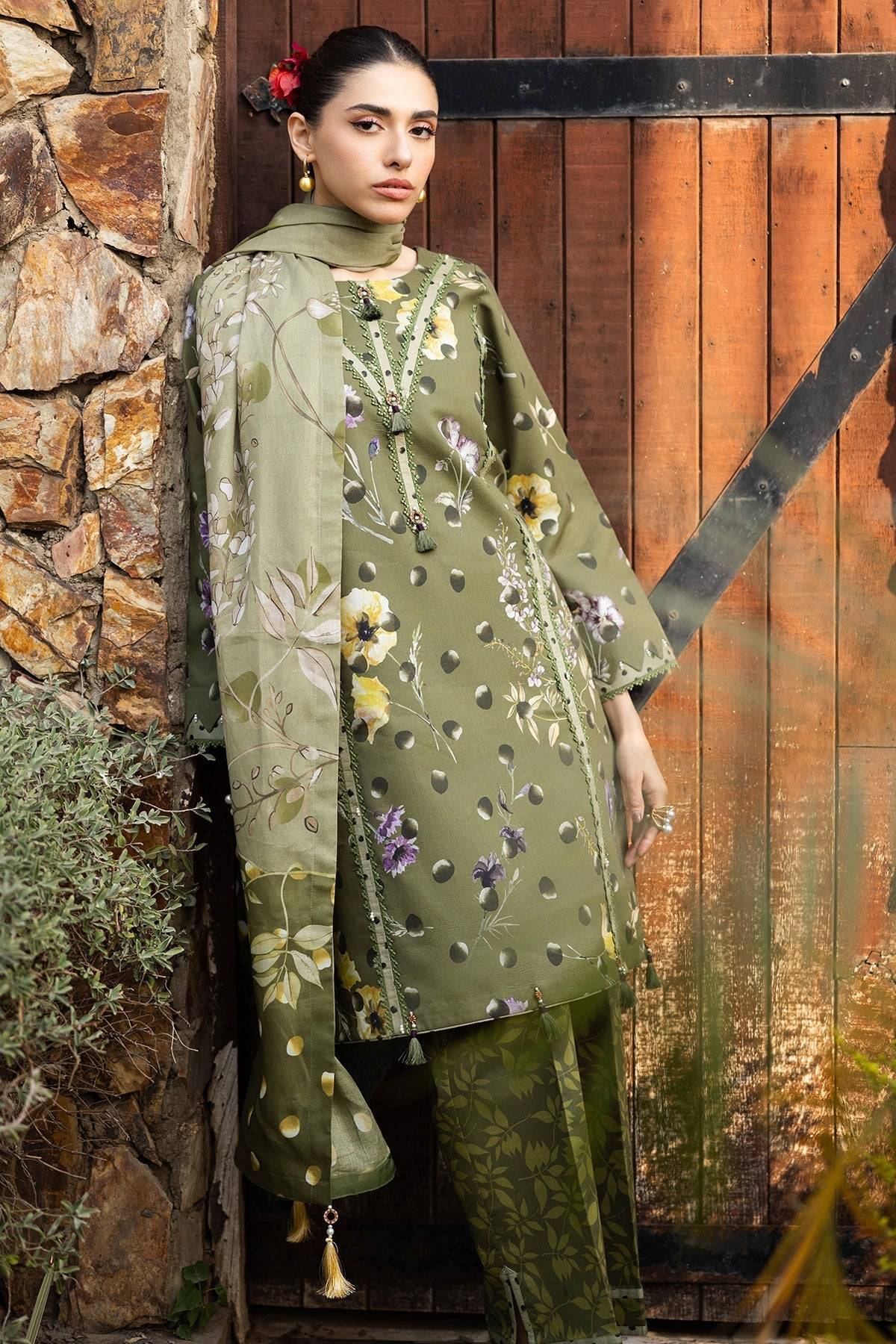 Alizeh | Sheen Lawn Prints 25 | AF-PL-6038-Willow by Maria Faisal - Registered Vendor of : Alizeh - type : Ladies Clothes - 100% original wedding dresses