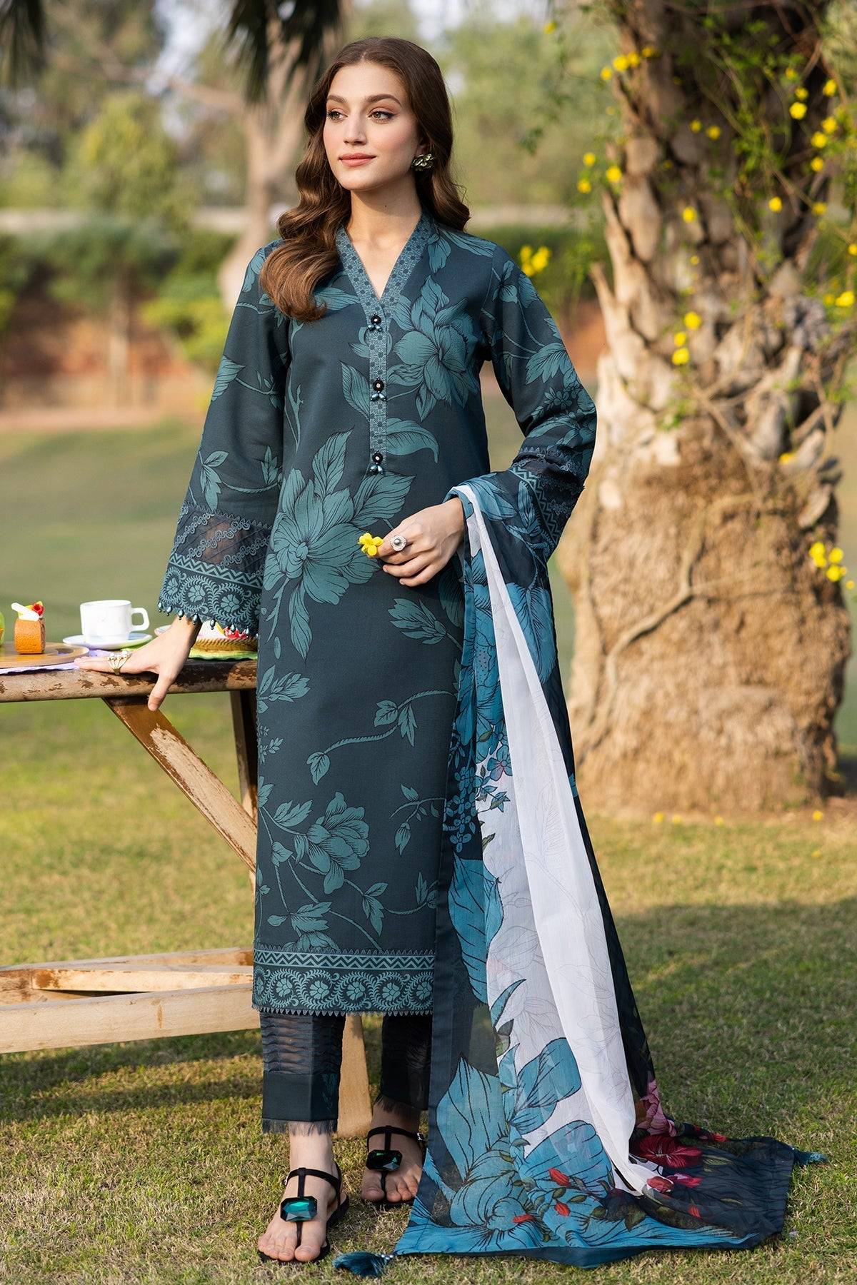 Alizeh | Sheen Lawn Prints 25 | AF-PL-6035-Nigella by Maria Faisal - Registered Vendor of : Alizeh - type : Ladies Clothes - 100% original wedding dresses