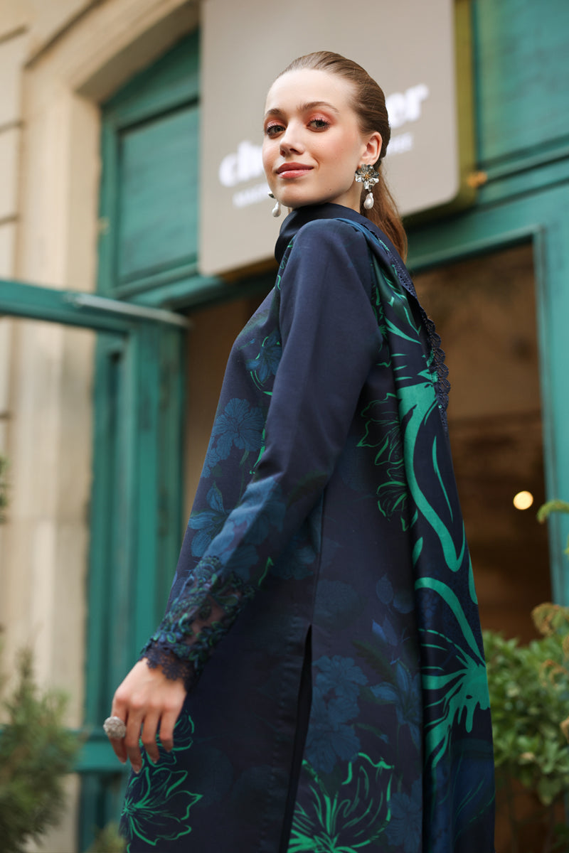 Rangrasiya | Lifestyle Winter Edit 25 | Midnight - Casual Dress - available at Maria Faisal in UK and USA.