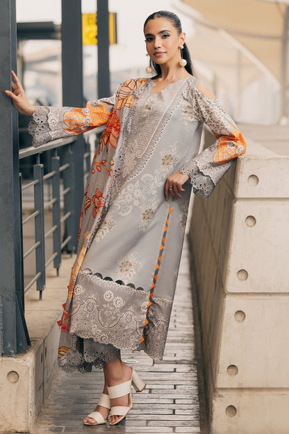 Charizma | Infinity Lawn | 3-PC Unstitched Embroidered Lawn Collection IN6-05 - Luxury Dress - available at Maria Faisal in UK and USA.