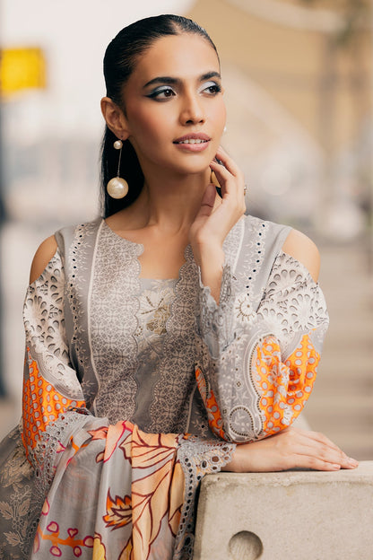 Charizma | Infinity Lawn | 3-PC Unstitched Embroidered Lawn Collection IN6-05 - Luxury Dress - available at Maria Faisal in UK and USA.