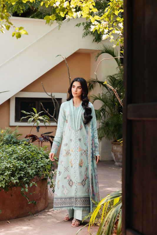 Florent | Festive Luxury Lawn 26 | FZF - 3A - Luxury Dress - available at Maria Faisal in UK and USA.
