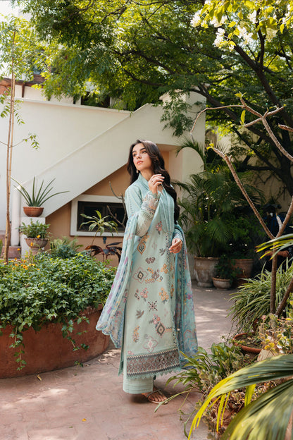 Florent | Festive Luxury Lawn 26 | FZF - 3A - Luxury Dress - available at Maria Faisal in UK and USA.