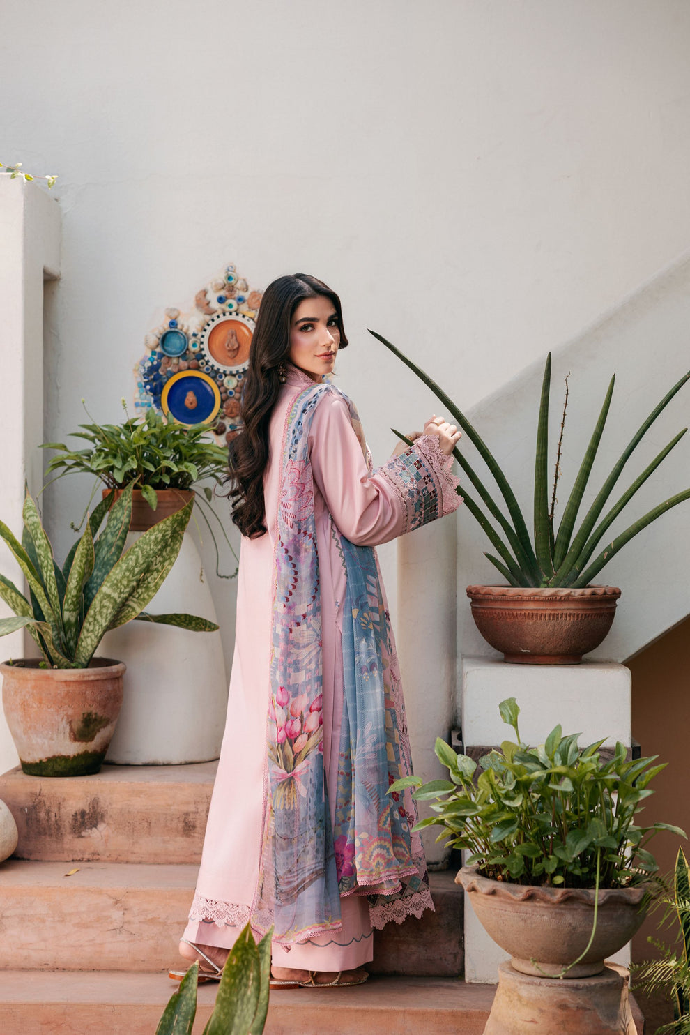 Florent | Festive Luxury Lawn 26 | FZF - 4A - Luxury Dress - available at Maria Faisal in UK and USA.