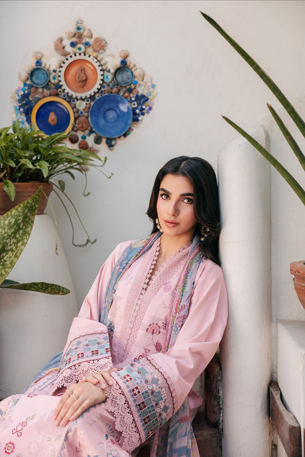 Florent | Festive Luxury Lawn 26 | FZF - 4A - Luxury Dress - available at Maria Faisal in UK and USA.