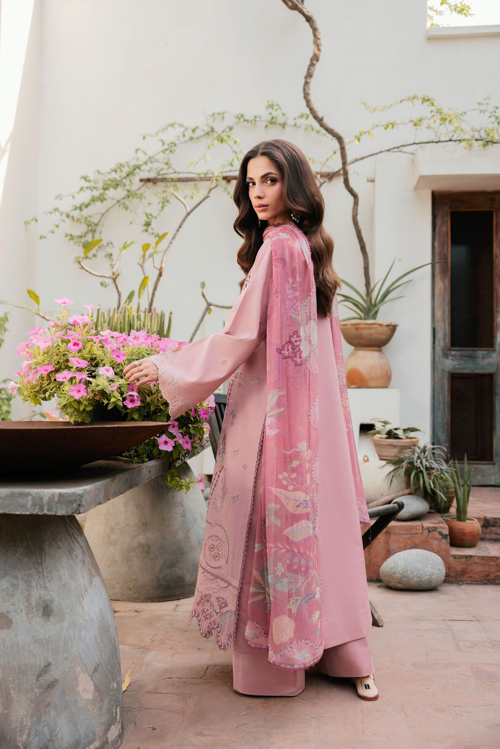 Florent | Festive Luxury Lawn 26 | FZF - 6A - Luxury Dress - available at Maria Faisal in UK and USA.