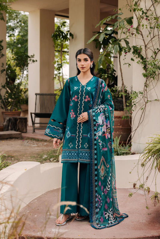 Florent | Festive Luxury Lawn 26 | FZF - 3B - Luxury Dress - available at Maria Faisal in UK and USA.