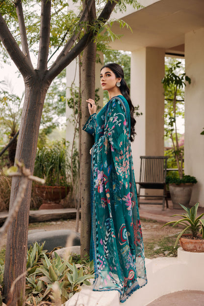 Florent | Festive Luxury Lawn 26 | FZF - 3B - Luxury Dress - available at Maria Faisal in UK and USA.