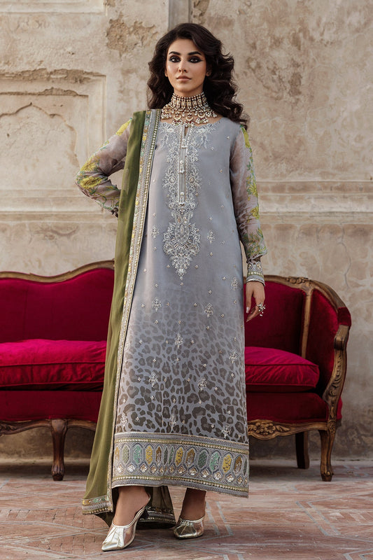 Charizma | Vasal Chiffon | VSL6-12 - Dress - available at Maria Faisal in UK and USA.