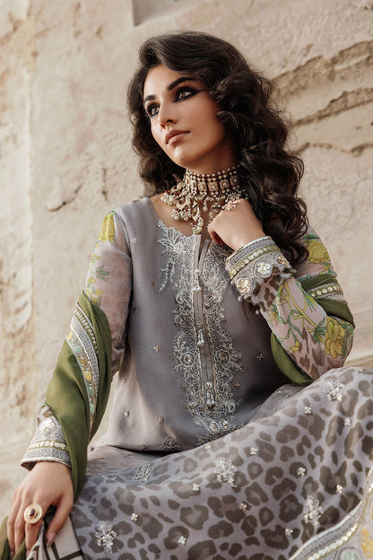 Charizma | Vasal Chiffon | VSL6-12 - Dress - available at Maria Faisal in UK and USA.