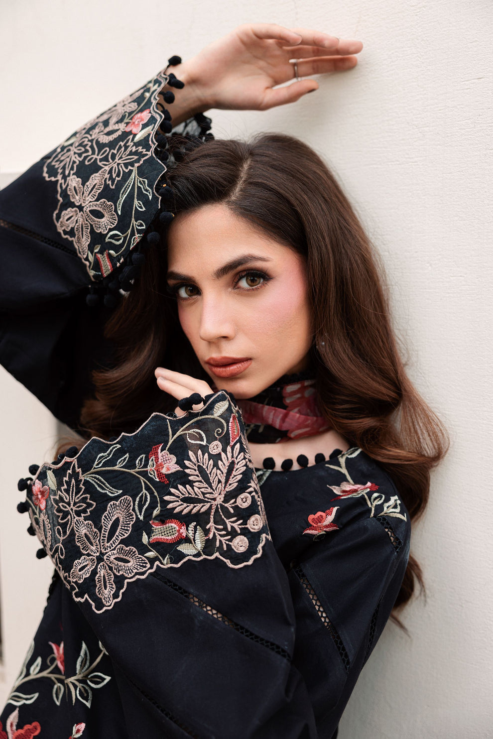 Florent | Festive Luxury Lawn 26 | FZF - 1B - Luxury Dress - available at Maria Faisal in UK and USA.