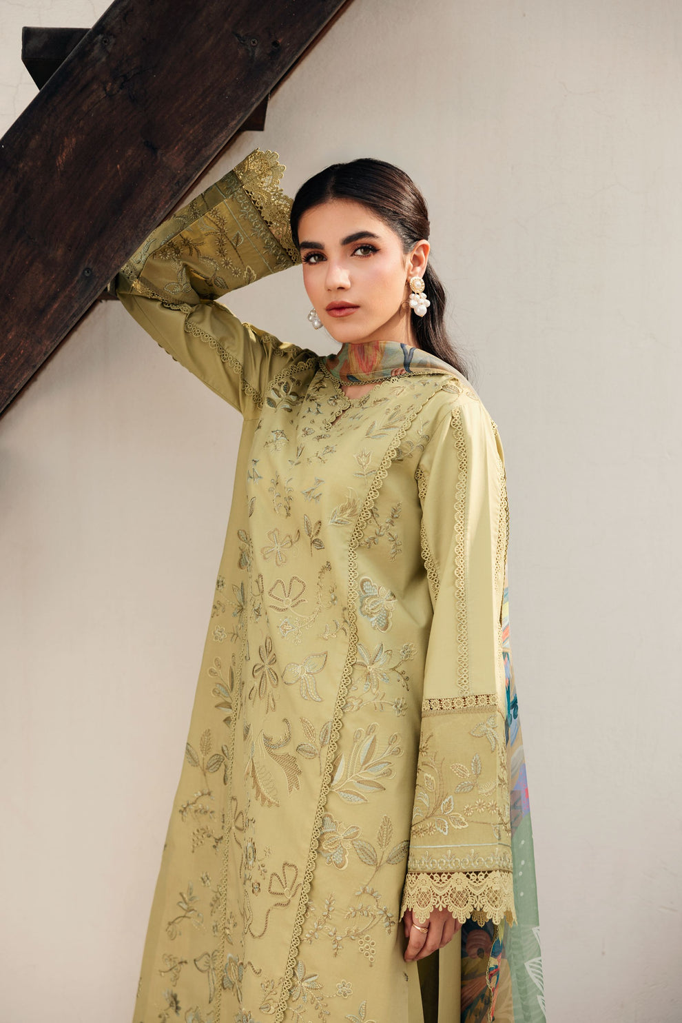 Florent | Festive Luxury Lawn 26 | FZF - 8A - Luxury Dress - available at Maria Faisal in UK and USA.