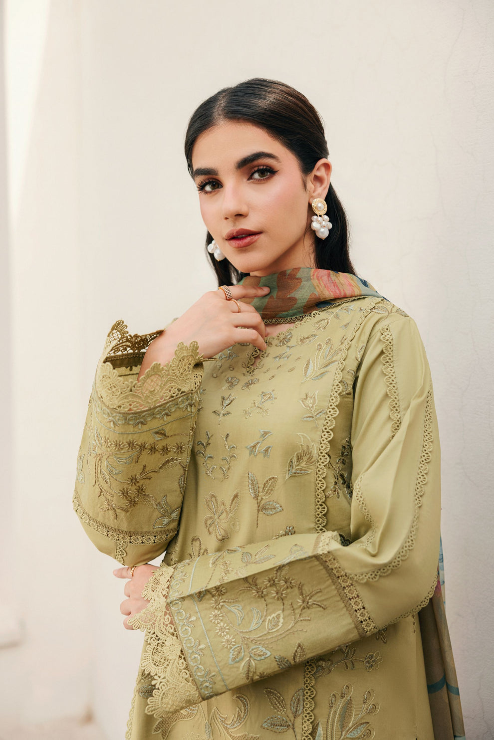 Florent | Festive Luxury Lawn 26 | FZF - 8A - Luxury Dress - available at Maria Faisal in UK and USA.