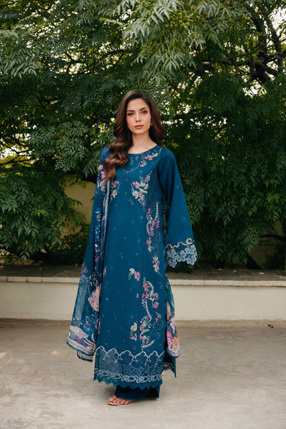 Florent | Festive Luxury Lawn 26 | FZF - 7B - Luxury Dress - available at Maria Faisal in UK and USA.