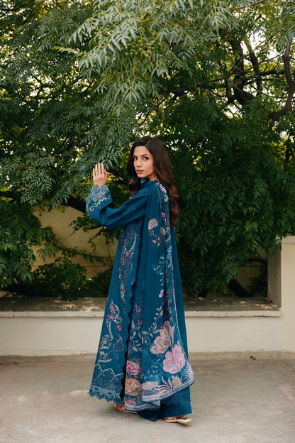 Florent | Festive Luxury Lawn 26 | FZF - 7B - Luxury Dress - available at Maria Faisal in UK and USA.