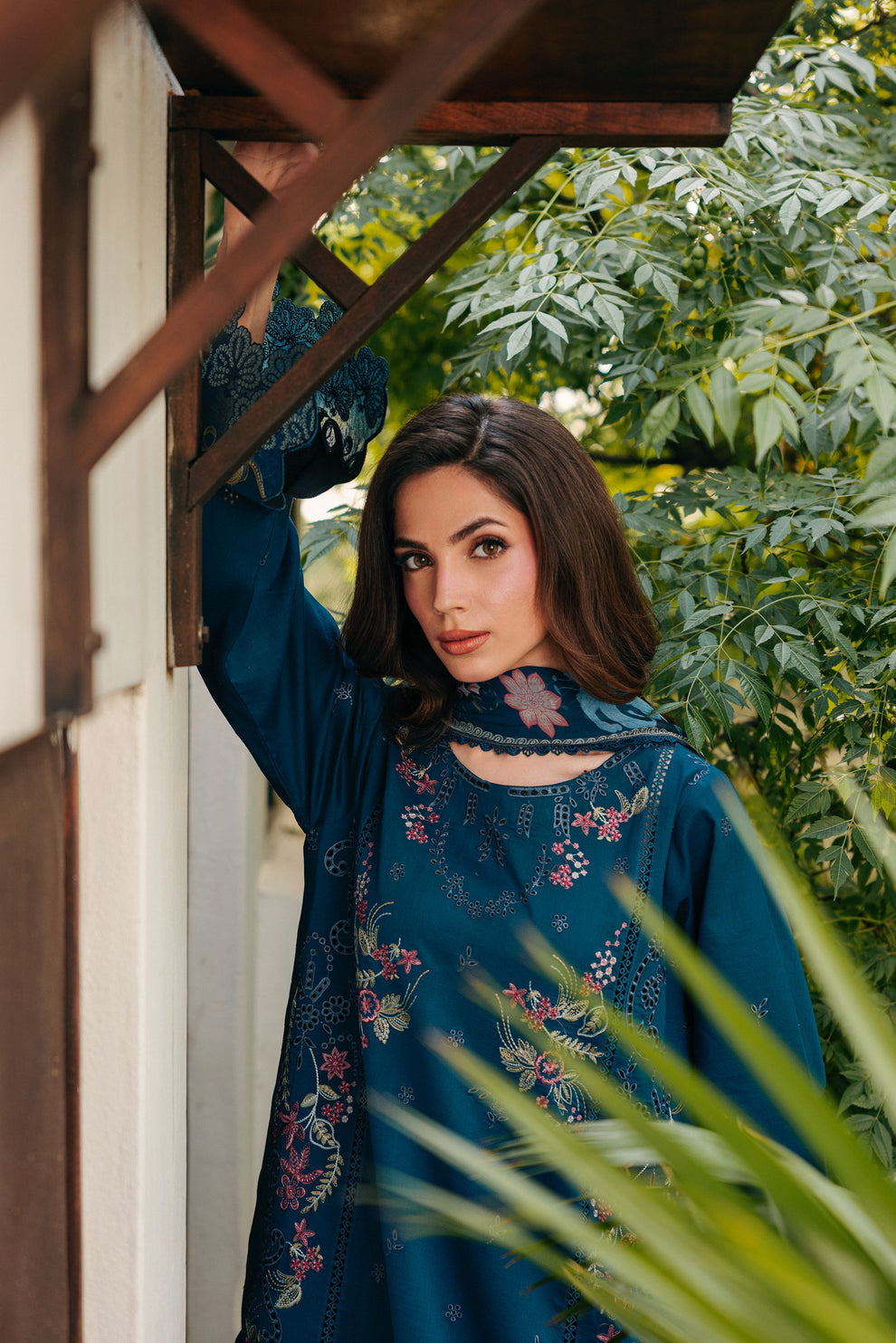 Florent | Festive Luxury Lawn 26 | FZF - 7B - Luxury Dress - available at Maria Faisal in UK and USA.