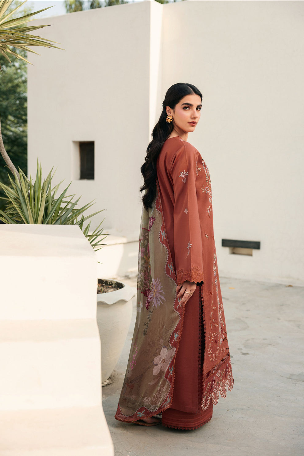 Florent | Festive Luxury Lawn 26 | FZF - 6B - Luxury Dress - available at Maria Faisal in UK and USA.
