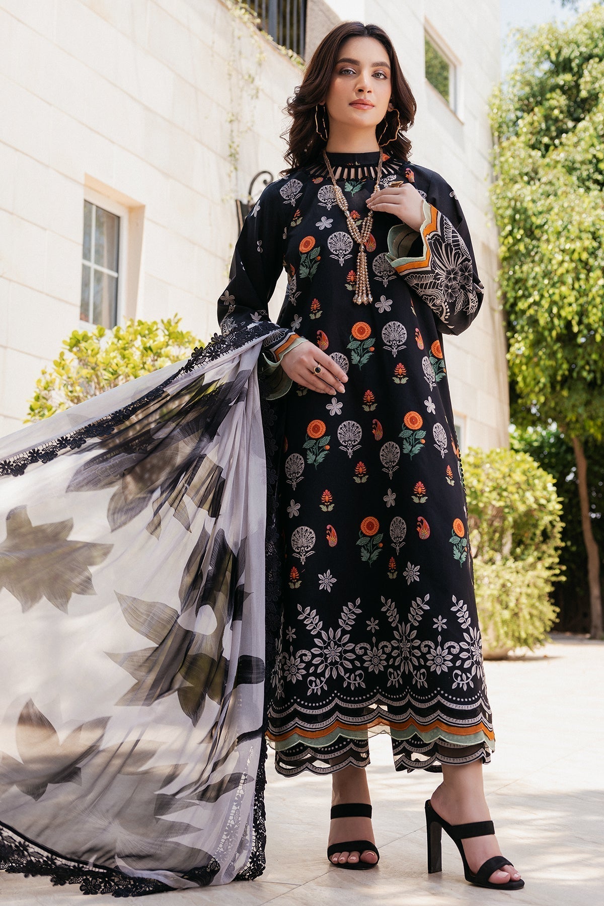 Charizma | C Prints Vol 6 | CP4-53 - Designer Dress with Intricate embroidery and embellishments. Shop elegent wedding dress at Maria Faisal.