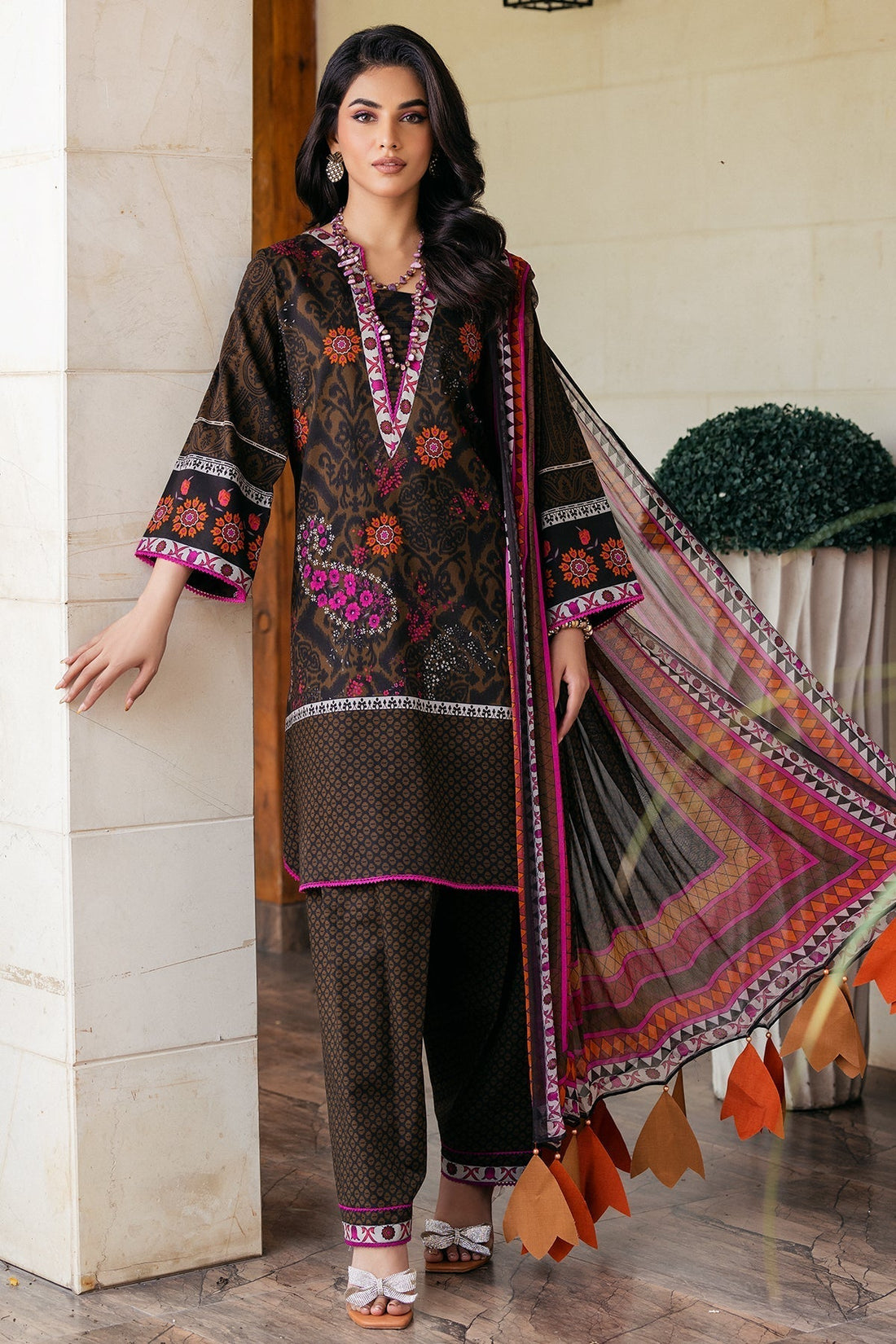 Charizma | C Prints Vol 6 | CP4-55 - Designer Dress with Intricate embroidery and embellishments. Shop elegent wedding dress at Maria Faisal.
