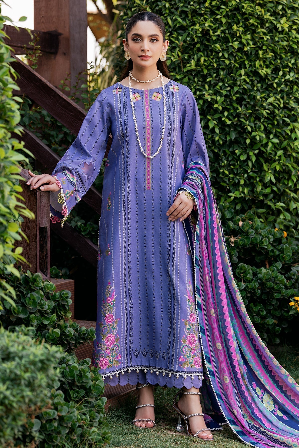 Charizma | C Prints Vol 6 | CP4-57 - Designer Dress with Intricate embroidery and embellishments. Shop elegent wedding dress at Maria Faisal.