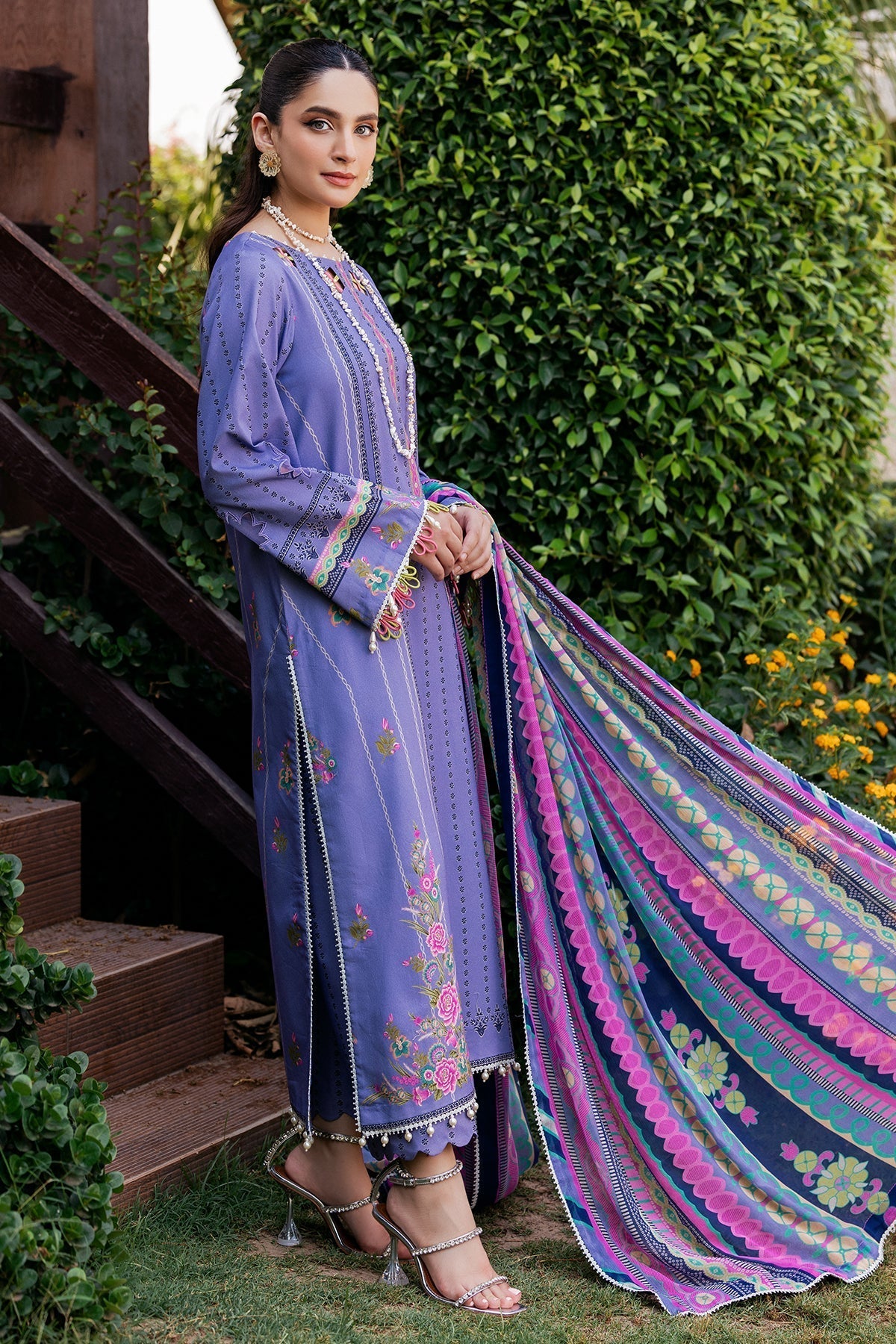 Charizma | C Prints Vol 6 | CP4-57 - Designer Dress with Intricate embroidery and embellishments. Shop elegent wedding dress at Maria Faisal.