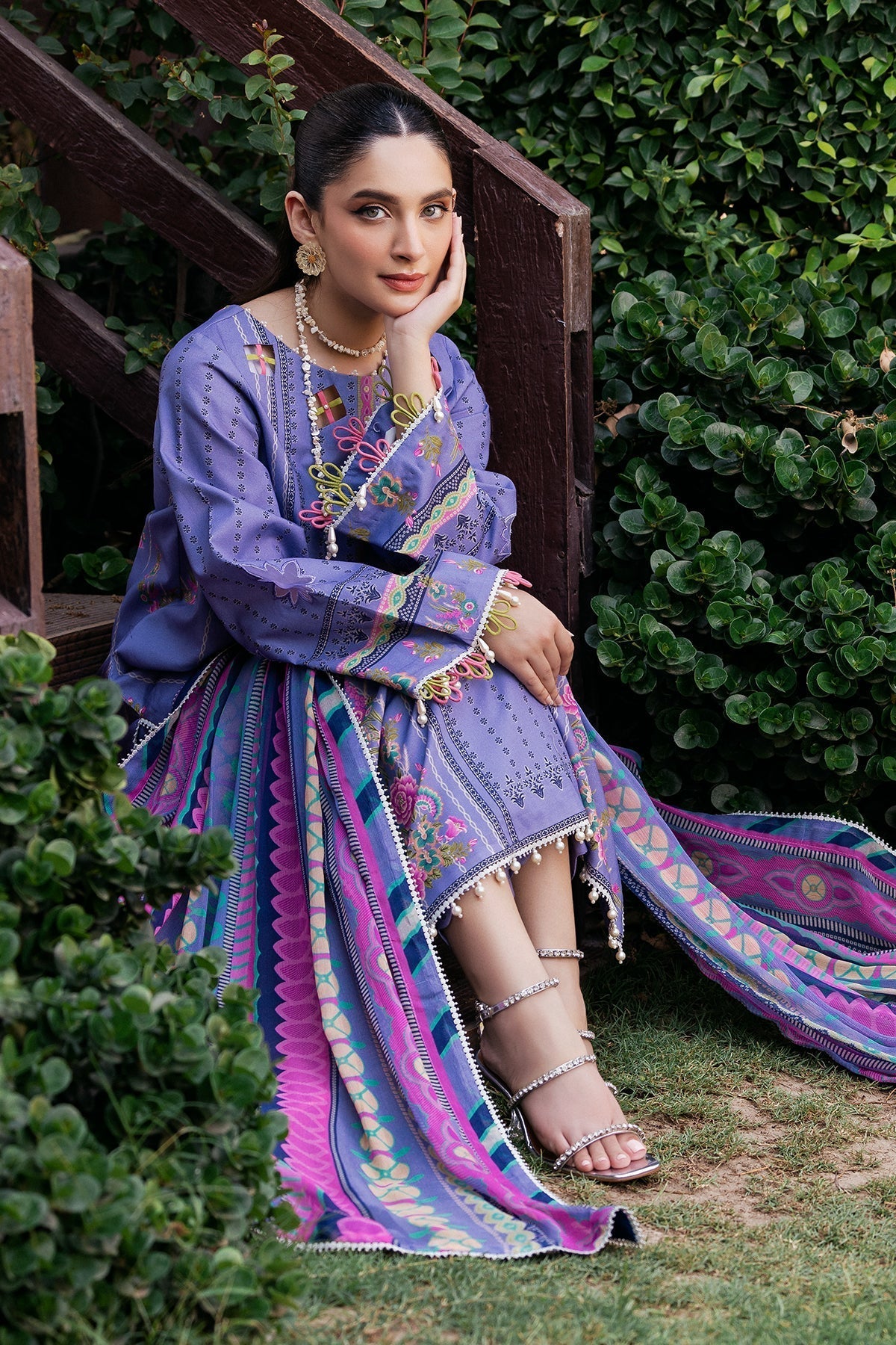 Charizma | C Prints Vol 6 | CP4-57 - Designer Dress with Intricate embroidery and embellishments. Shop elegent wedding dress at Maria Faisal.