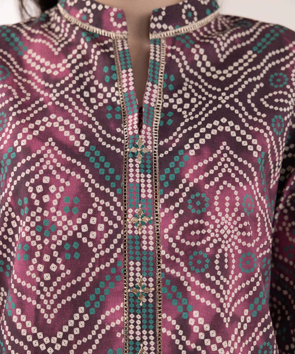 Sapphire | Intermix 2024 | Cambric Suit S-48 - Designer Dress with Intricate embroidery and embellishments. Shop elegent wedding dress at Maria Faisal.