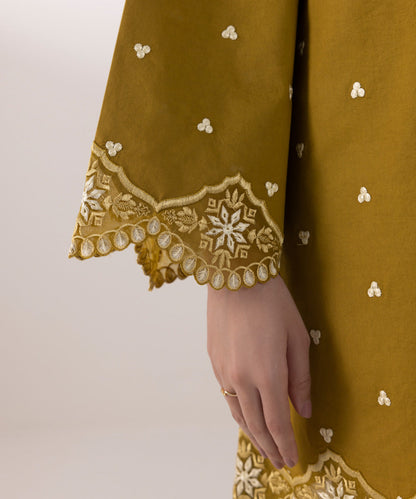 Sapphire | Intermix 2024 | Cambric Suit S-33 - Designer Dress with Intricate embroidery and embellishments. Shop elegent wedding dress at Maria Faisal.