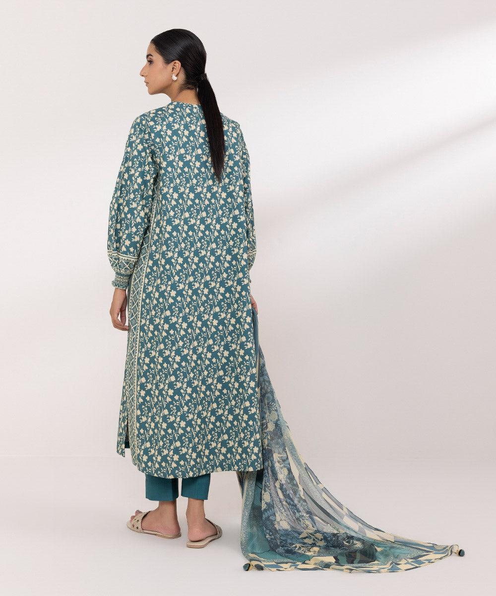 Sapphire | Intermix 2024 | Cambric Suit S-22 - Designer Dress with Intricate embroidery and embellishments. Shop elegent wedding dress at Maria Faisal.