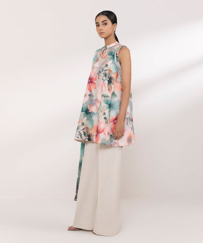 Sapphire | Intermix 2024 | Cambric Suit S-23 - Designer Dress with Intricate embroidery and embellishments. Shop elegent wedding dress at Maria Faisal.