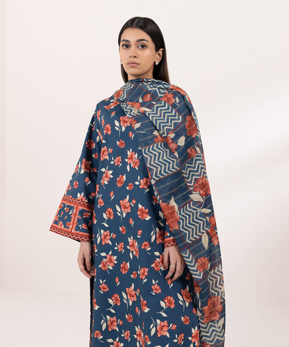 Sapphire | Intermix 2024 | Cambric Suit S-25 - Designer Dress with Intricate embroidery and embellishments. Shop elegent wedding dress at Maria Faisal.