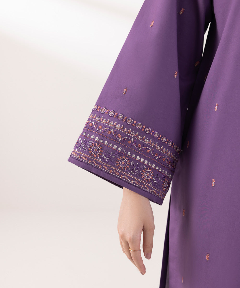 Sapphire | Intermix 2024 | Cambric Suit S-41 - Designer Dress with Intricate embroidery and embellishments. Shop elegent wedding dress at Maria Faisal.