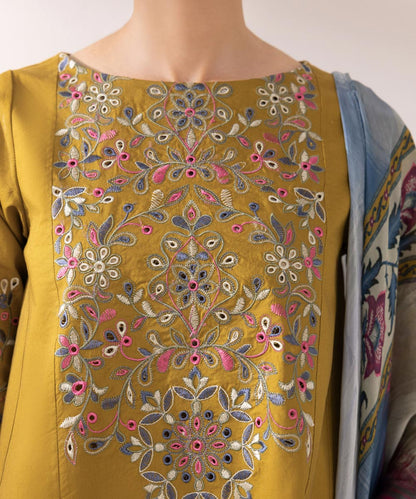 Sapphire | Intermix 2024 | Cambric Suit S-12 - Designer Dress with Intricate embroidery and embellishments. Shop elegent wedding dress at Maria Faisal.