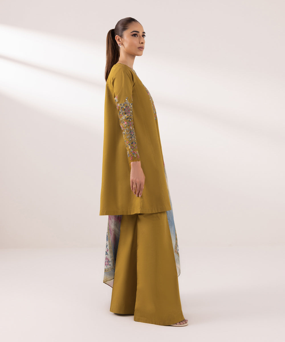 Sapphire | Intermix 2024 | Cambric Suit S-12 - Designer Dress with Intricate embroidery and embellishments. Shop elegent wedding dress at Maria Faisal.