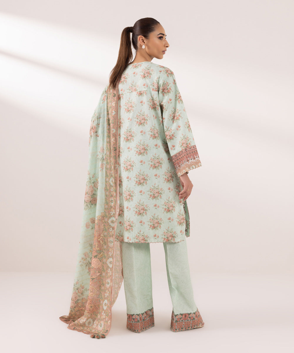 Sapphire | Intermix 2024 | Cambric Suit S-45 - Designer Dress with Intricate embroidery and embellishments. Shop elegent wedding dress at Maria Faisal.