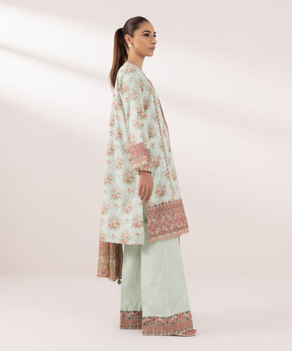 Sapphire | Intermix 2024 | Cambric Suit S-45 - Designer Dress with Intricate embroidery and embellishments. Shop elegent wedding dress at Maria Faisal.