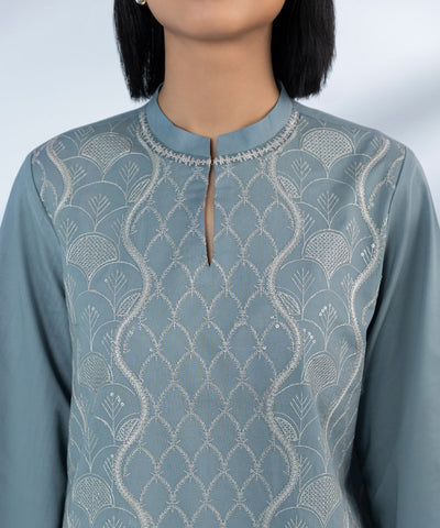 Sapphire | Eid Collection | S56 - Designer Dress with Intricate embroidery and embellishments. Shop elegent wedding dress at Maria Faisal.