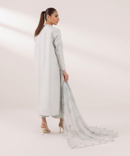 Sapphire | Intermix 2024 | Cambric Suit S-14 - Designer Dress with Intricate embroidery and embellishments. Shop elegent wedding dress at Maria Faisal.