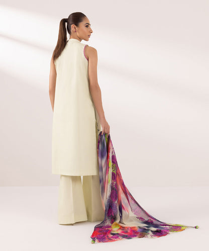 Sapphire | Intermix 2024 | Cambric Suit S-47 - Designer Dress with Intricate embroidery and embellishments. Shop elegent wedding dress at Maria Faisal.